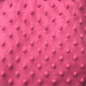 Minky Dimple Dot Soft Cuddle Fabric SEW Craft Sold by The Yard Hot Pink