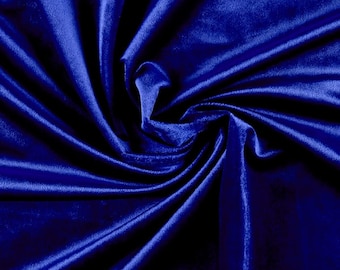 Upholstery Royal Velvet Fabric, 100% Polyester Upholstery Fabric (1 Yard, Royal Blue)