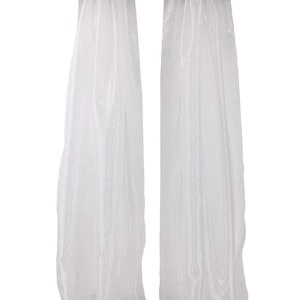 100% Polyester Sheer Mirror Organza Backdrop Drape, Curtain Panels, Room Divider, 1 Pair ( Ivory , Choose Size Below