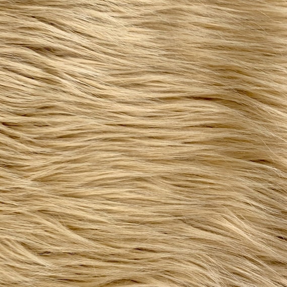 Faux Fur Fabric Long Pile Shaggy Brown / 60 Wide/Sold by The Yard