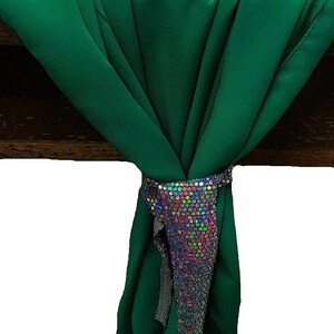 Chiffon Table Runner Extra Long, Wedding Runners, Holiday Table Runners, Long Table Runners, (Kelly Green,