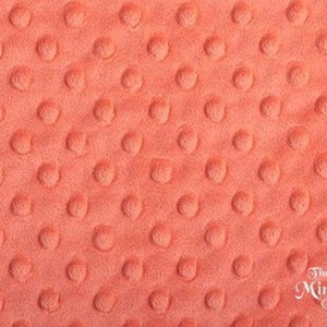 Minky Dimple Dot Soft Cuddle Fabric SEW Craft Sold by The Yard Coral