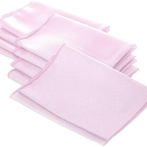 Polyester Poplin Napkin 18 by 18-Inch, Light Pink - 6 Pack