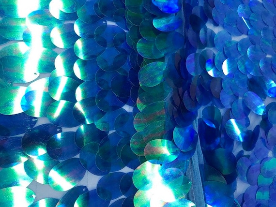 Holographic Big Drop Sequins Fabric By The Yard Used For -Dress-Accessories-Decorations [Violet] FREE SHIPPING!!!