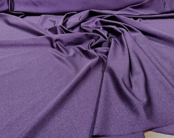 Shiny Milliskin Nylon Spandex Fabric 4 Way Stretch 58" Wide Sold by The Yard Eggplant