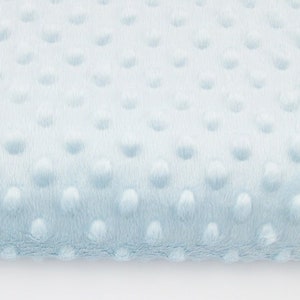Minky Dimple Dot Soft Cuddle Fabric SEW Craft Sold by The Yard Ice Blue