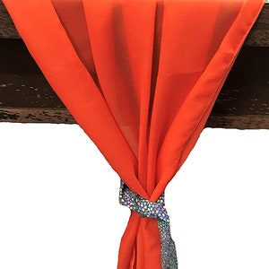 Chiffon Table Runner Extra Long, Wedding Runners, Holiday Table Runners, Long Table Runners, (Orange,