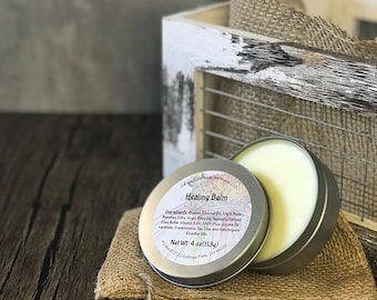 Organic Healing Balm: Coconut Oil, Shea Butter, Essential Oils