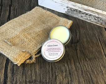 Handmade Cuticle Cream, Shea Butter and Beeswax, Lemon Essential Oil