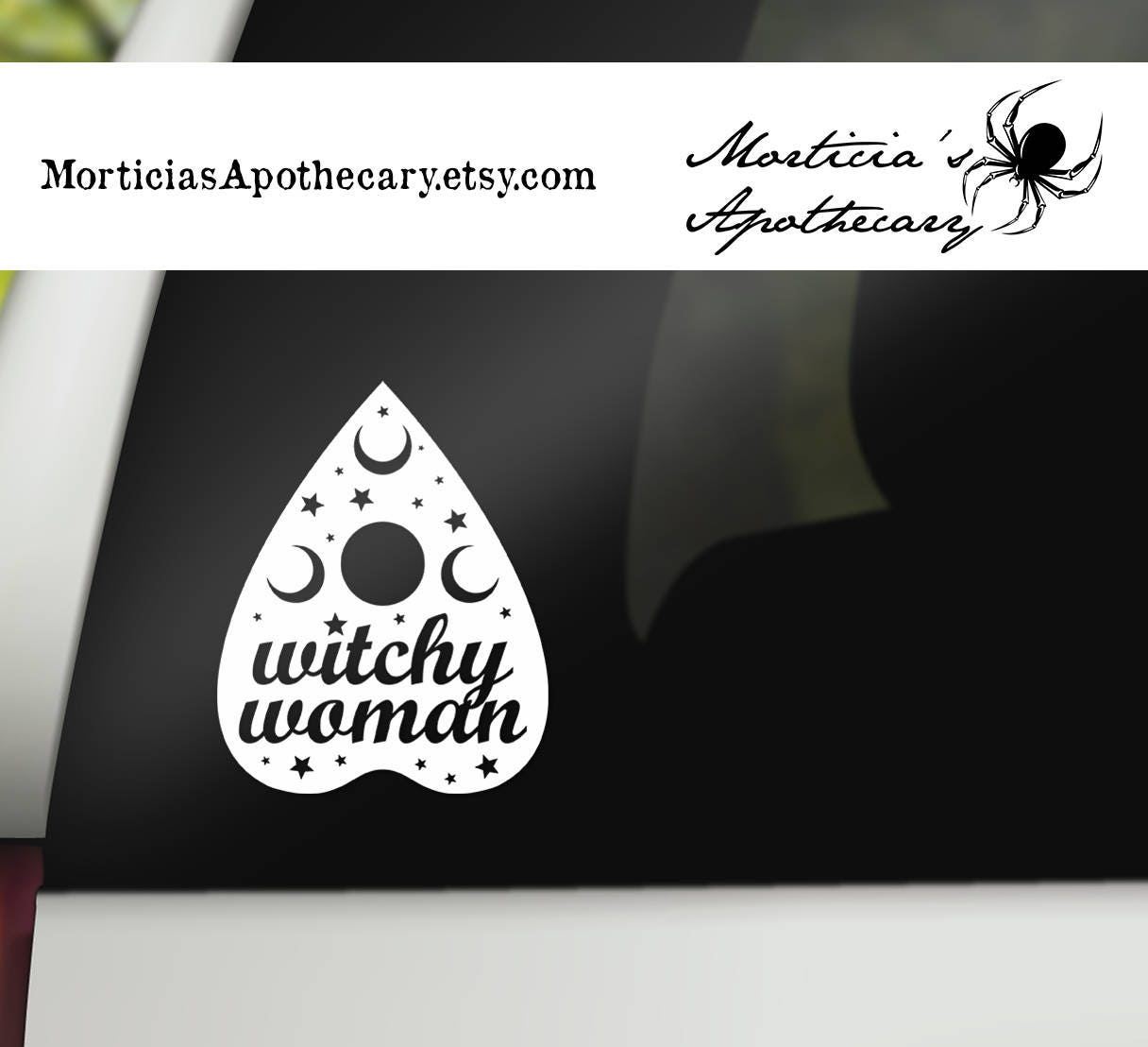 Witchy Woman Car Decal Pagan Car Decal Ouija Planchette Etsy