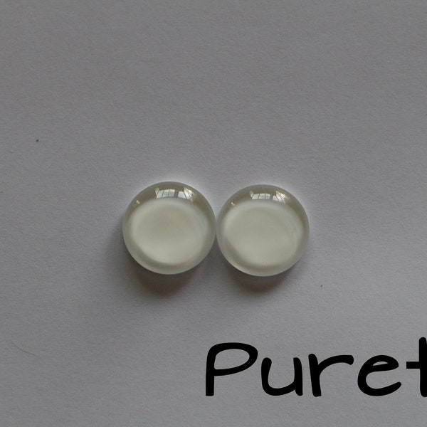 Eyes for dolls - 12mm. Couleur blanc pour Pullip,Taeyang,Dal,Isul.