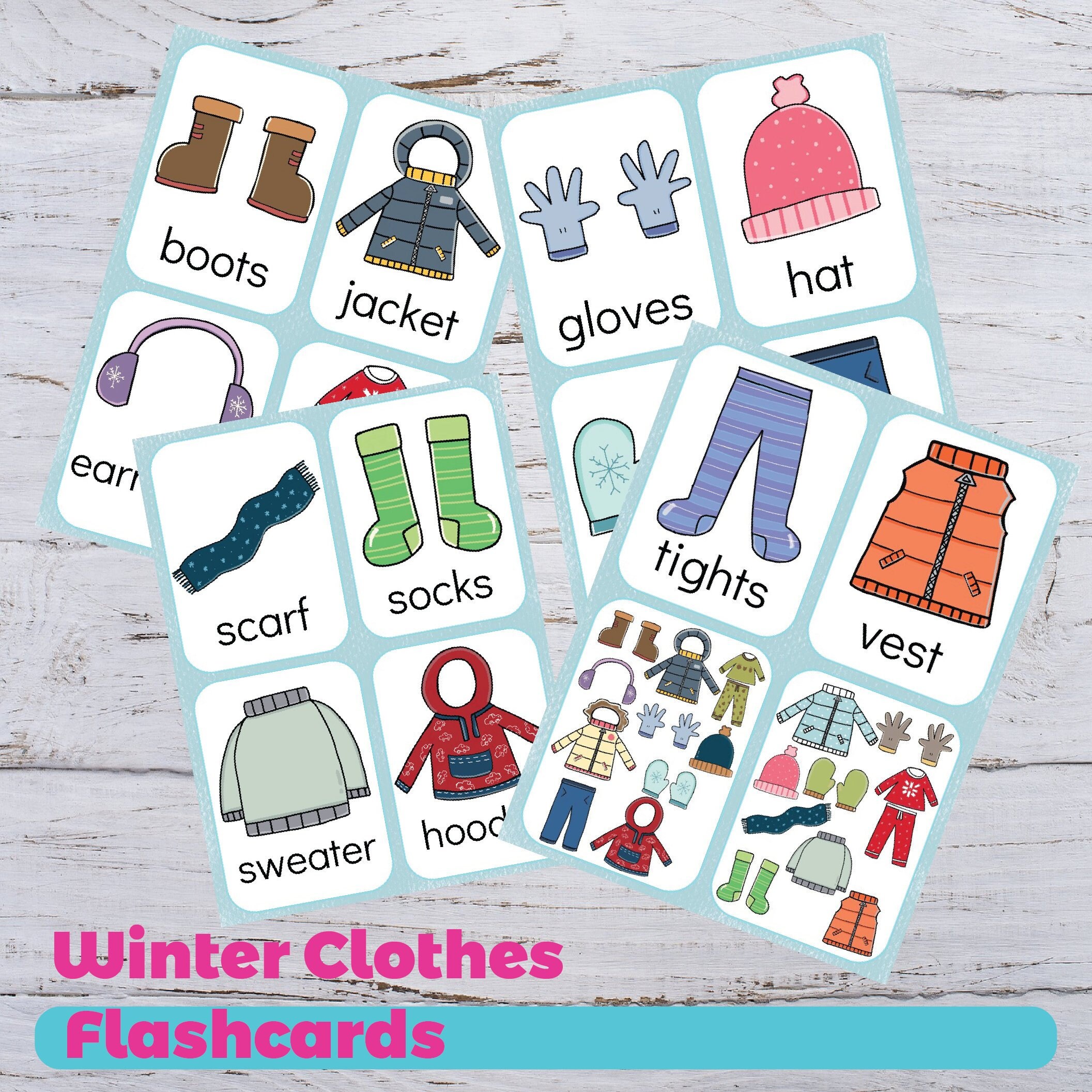 Clothes Flashcards Printable