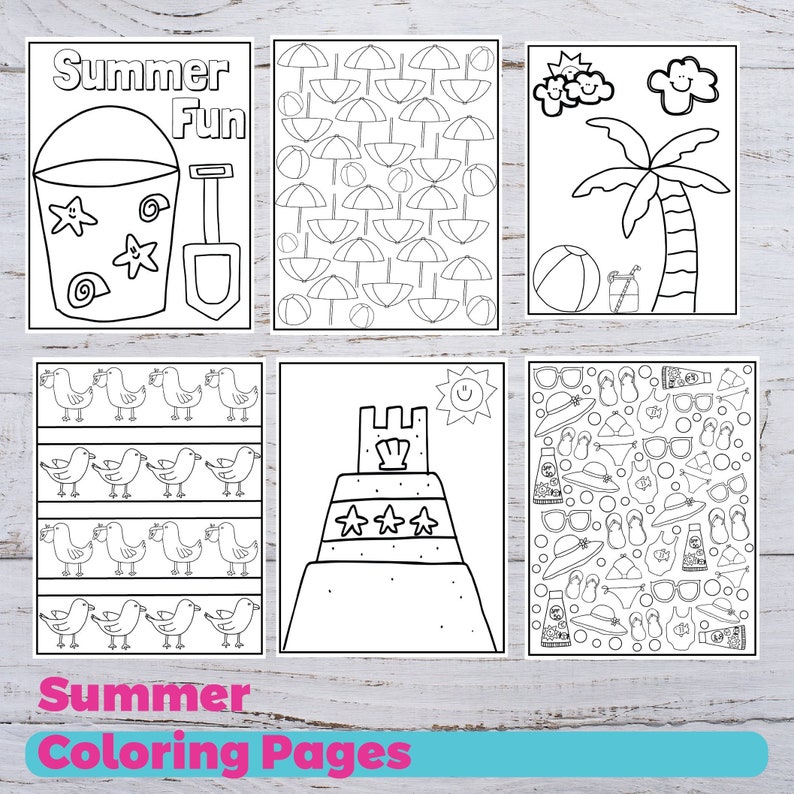 summer printable coloring pictures for kids