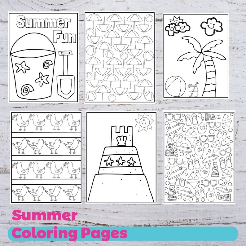 summer printable coloring pictures for kids