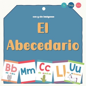 Spanish ABC Posters, El Abecedario, Spanish Vocabulary Cards, Spanish Anchor Charts, Classroom Decor, Spanish Word Wall, El Alfabeto