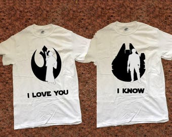 Featured image of post Star Wars Couple Shirts I Love You I Know - Perfect for any star wars lovers, these rings are perfect for fans of the series.