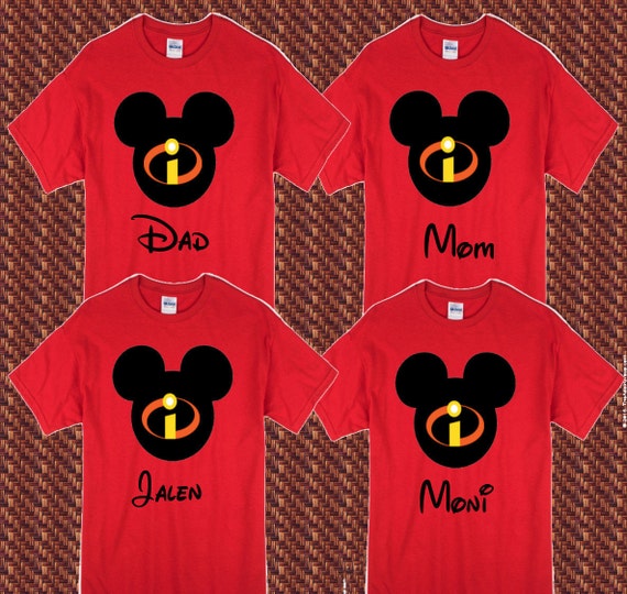 disney incredibles family shirts