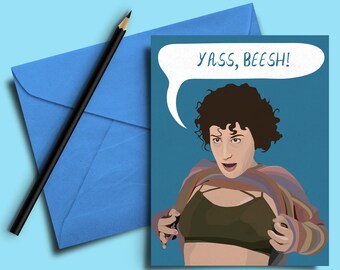 Broad City "Ilana" Love Greeting Card - Birthday, Best Friend, Queer, Abbi, Sister, Girlfriend, Co-worker, 30th, Thank You, Feminist, Gift