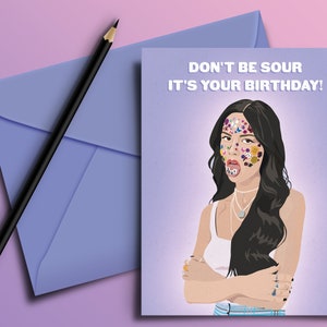 Birthday Card - Greeting, Best Friend, Daughter, Girlfriend, Boyfriend, Love, Merch, Poster, Sister, 20th, Gift for Her, Sour, BFF, Present