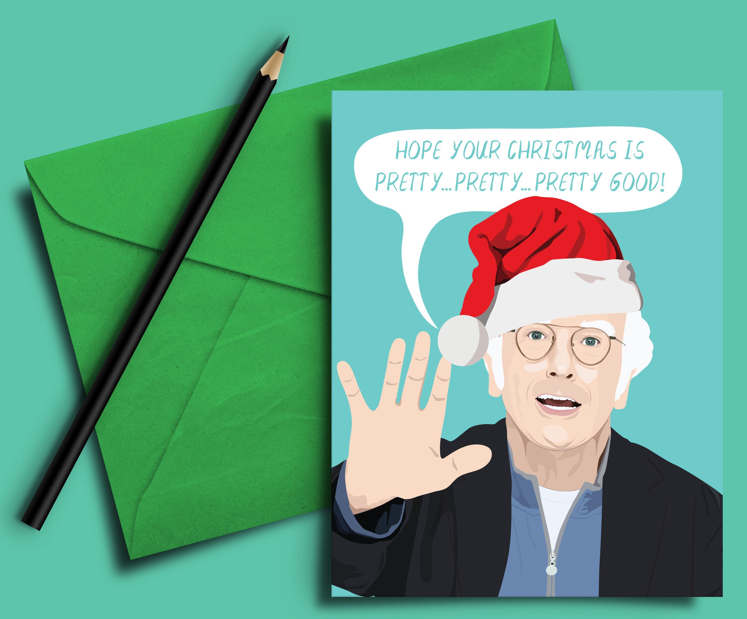 Larry David Christmas Holiday Card Curb Your Enthusiasm - Etsy Canada