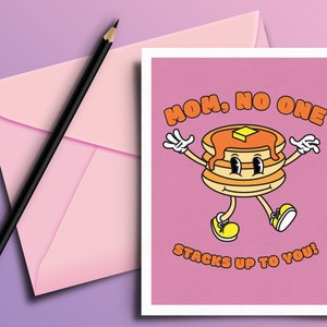 Meilleure carte de voeux pour maman - anniversaire, fête des mères, fille, fils, crêpe, cadeau pour elle, amour, femme, jeu de mots drôle, nouvelle maman, 50e, 60e anniversaire, ami