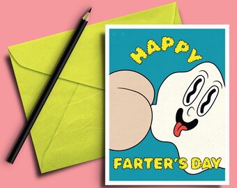 Vaderdag "Farter's Day" wenskaart - vader, man, grappig, vriend, beste vriend, zoon, opa, verjaardag, broer, cadeau voor hem, print, vriend