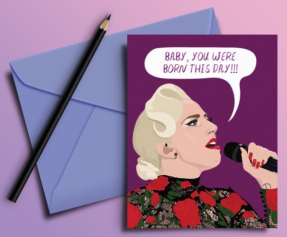 Tarjeta de cumpleaños de Lady Gaga Born This Day de lady gaga Tarjeta de cumpleaños de Lady Gaga Born This Day