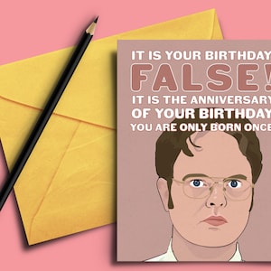 Biglietto di auguri divertente per il compleanno di Dwight - Migliore amico, Fidanzata, Fidanzato, Mamma, Papà, Sorella, Fratello, Regalo, Stampa, Michael, Collega, Amore, Saluto