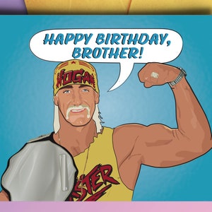 Lustige Geburtstagskarte - Bester Freund, Bruder, Sohn, Freund, Kumpel, 80er, Vatertag, Ehemann, Wrestling, 40er, 50er, Vater