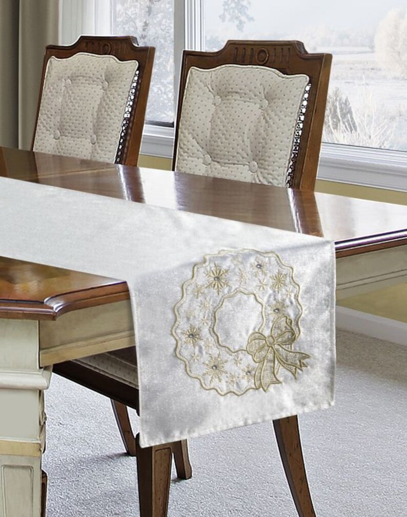 Cream table runner large table runner long table runner Etsy