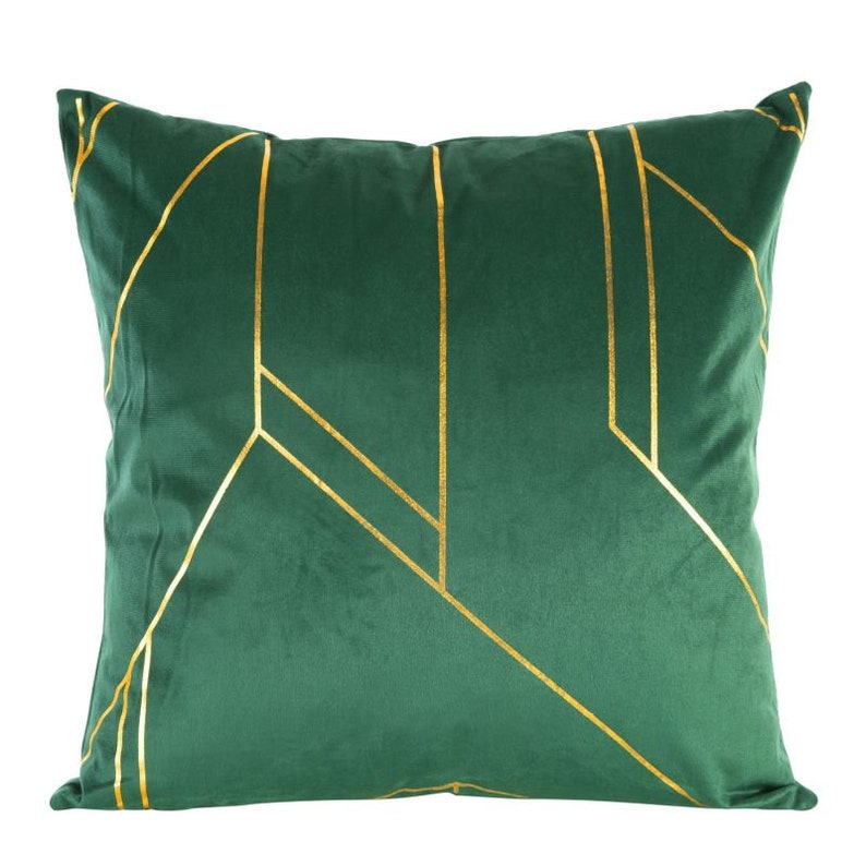 Green gold Velvet cushion cover for living room green velvet Etsy