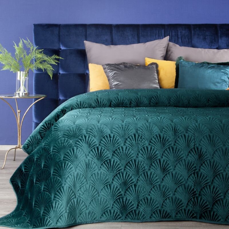 Large Turquoise black bedspread Queen size bedspread quilted Etsy