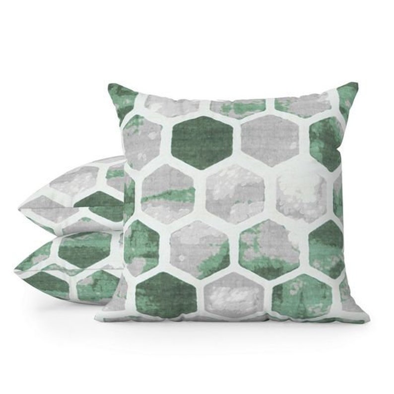 A PAIR Grey green cushion cover for living room bedroom Etsy