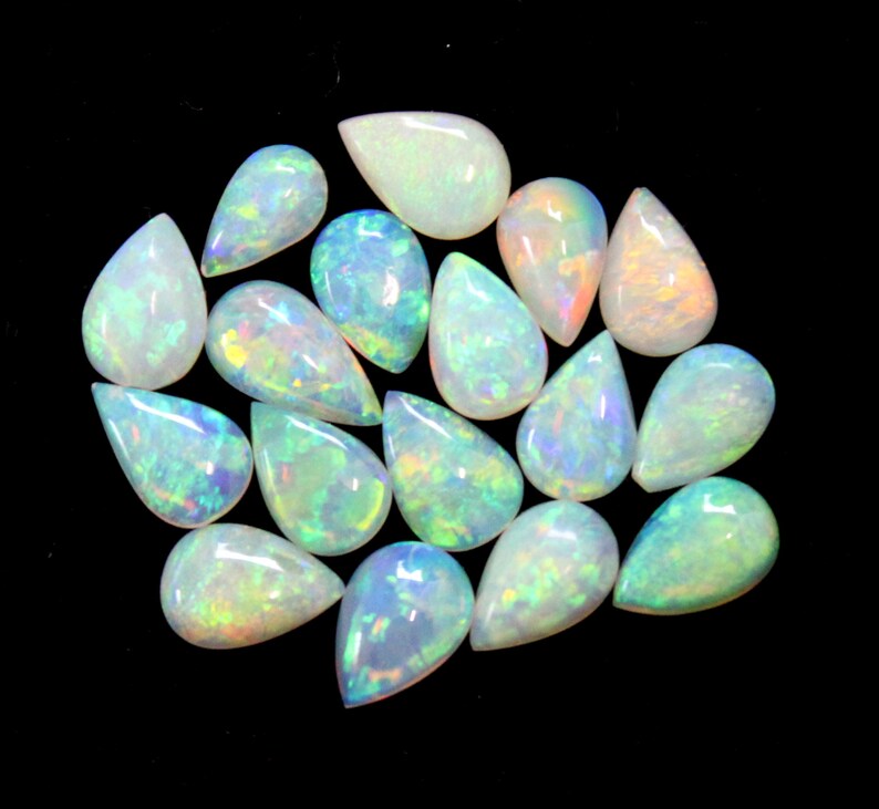 Australian Opal Cabochon Top Quality Natural Australian Opal 5x7 mm Pear Cabochon Super Top Quality