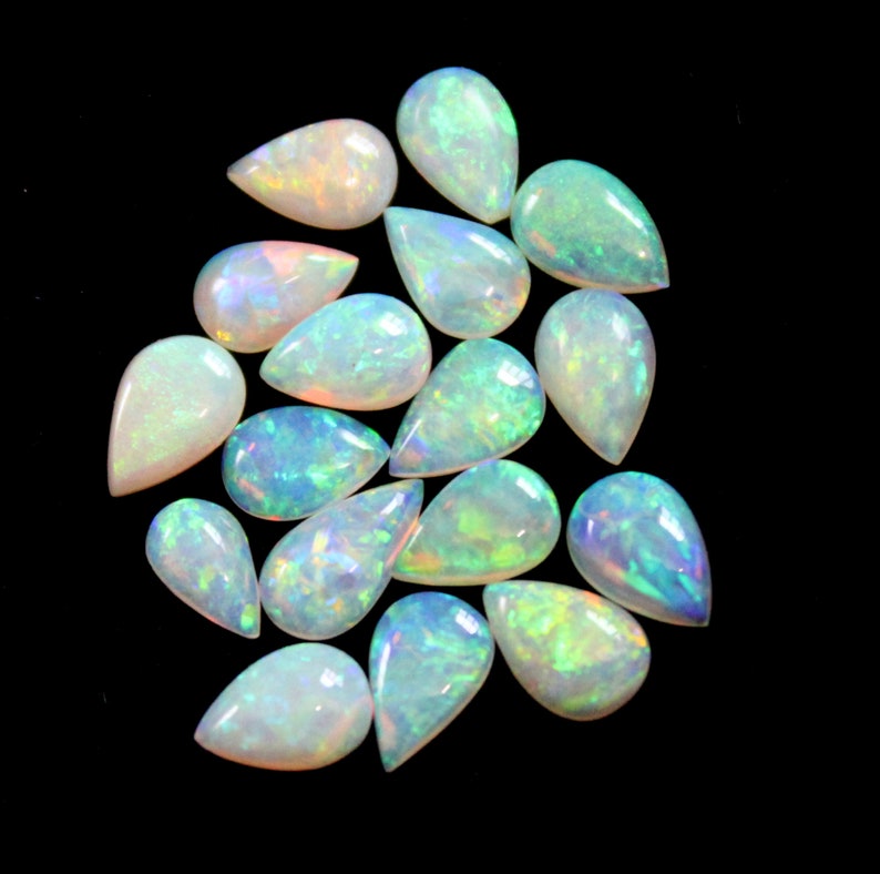 Australian Opal Cabochon Top Quality Natural Australian Opal 5x7 mm Pear Cabochon Super Top Quality