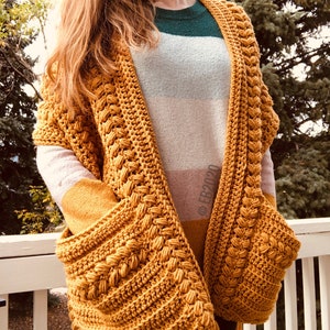 Pattern Only Pumpkin Spice Pocket Shawl PDF Crochet Pattern PATTERN ONLY