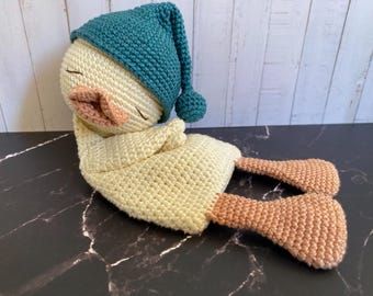 PATTERN - Dara the Baby Duck Snuggler - Digital Crochet Pattern - US Terms