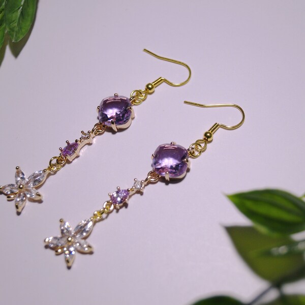 Genshin Keqing Earrings Etsy