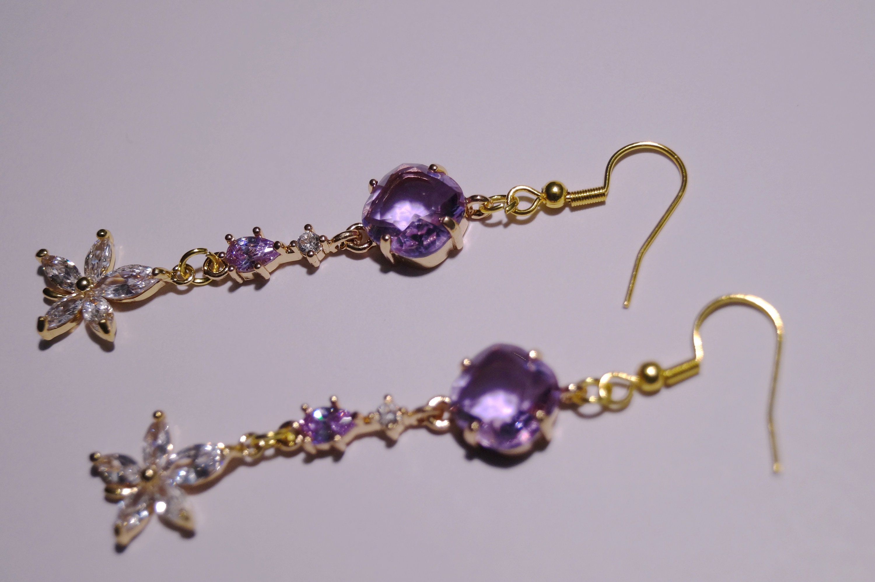 Genshin Impact Keqing Inspired Earrings Etsy