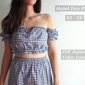 XS-5X Hazel Two Piece PDF Sewing Pattern with Video Tutorial