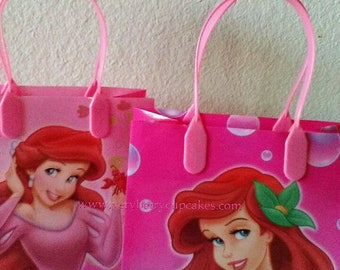 12 Ariel candy bags /Ariel party favors/Ariel party bags/Princess Ariel candy bags/ princess candy bags/Belle candy bags