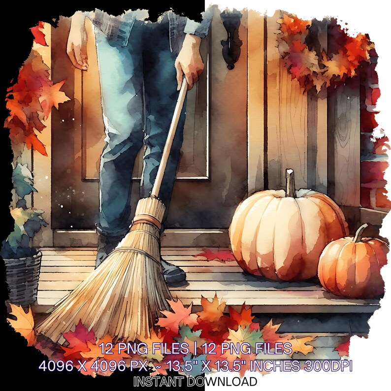 Fall Clean Up Graphics Fall Leaf Clean up Clipart Bundle | (digital Download) - Etsy Canada
