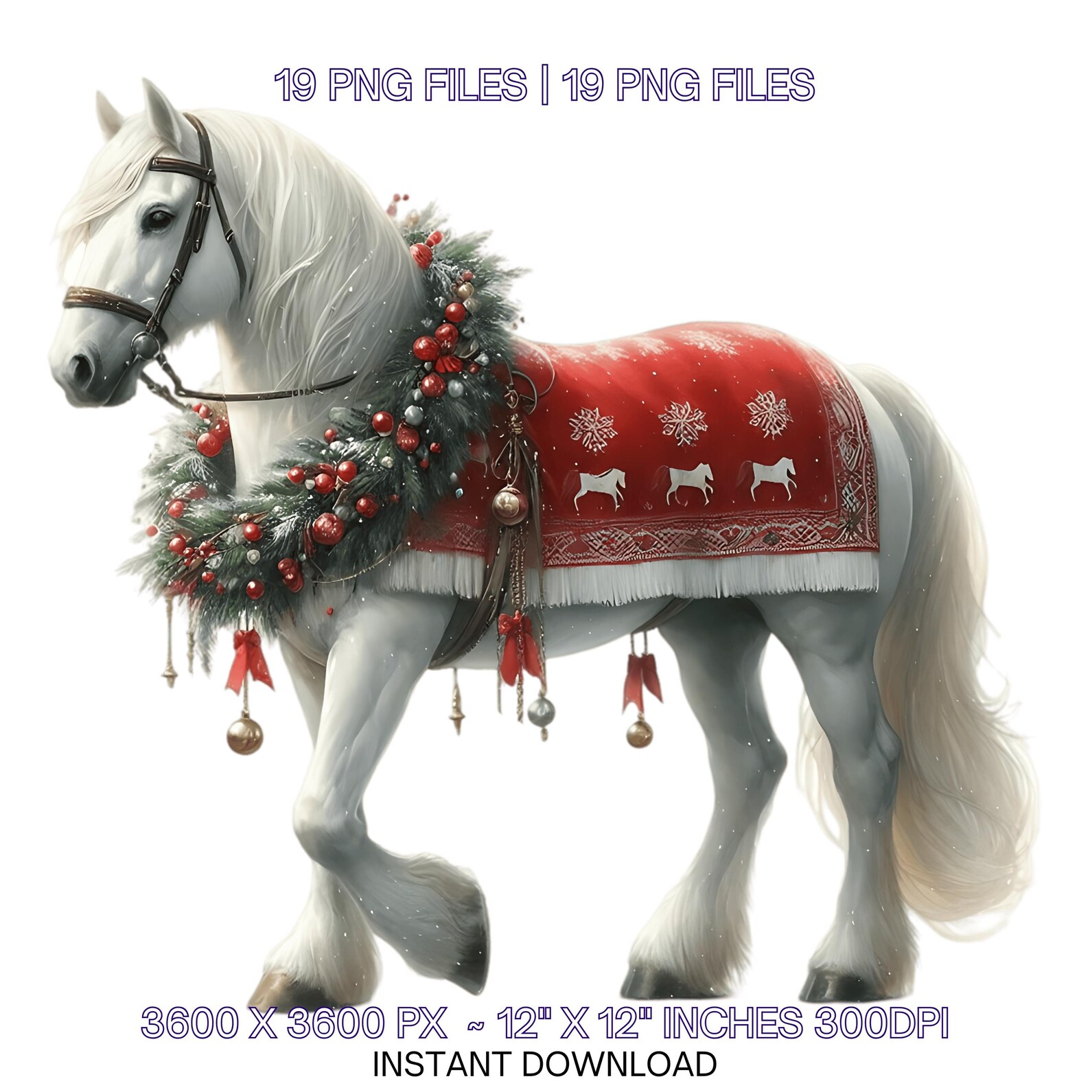 19 Christmas White Horse PNG Clipart | Santa Horse | Santa Hat | Santa ...