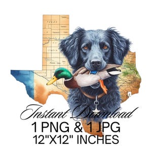 Texas Duck Jagdhund PNG | Grauer Boykin Spaniel Hund TX Map Duck Hunter Sublimation | Ente Sublimation | Digitaler Download Kommerzielle Nutzung