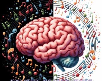 Watercolor Brain Clipart: Colorful PNG Illustrations (Digital Download)