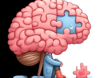 Watercolor Brain Clipart: Colorful PNG Illustrations (Digital Download)