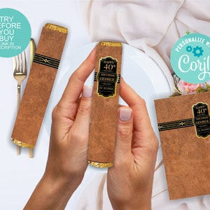 Puros de chocolate dorado personalizados en una caja de cigarros de lujo de  24 con bandas personalizadas
