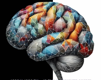 Watercolor Brain Thinking Clipart | Mind Clip Art | Colorful Painted Head Brain Clipart Transparent PNG Digital  16 PNG-JPG Commercial Use