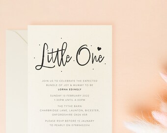 Clarity Baby Shower Invitation • with envelopes