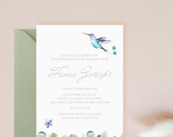 Botanical Baby Shower Invitation • with envelopes